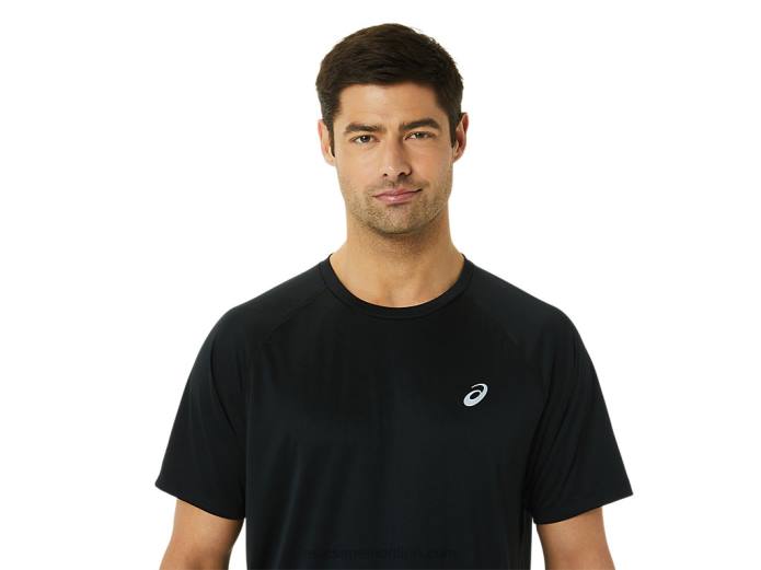 camiseta de manga corta de lyte confeccionada para hombre Asics 4L681417 rendimiento negro