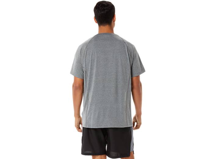 camiseta de manga corta de lyte confeccionada para hombre Asics 4L681418 brezo gris oscuro