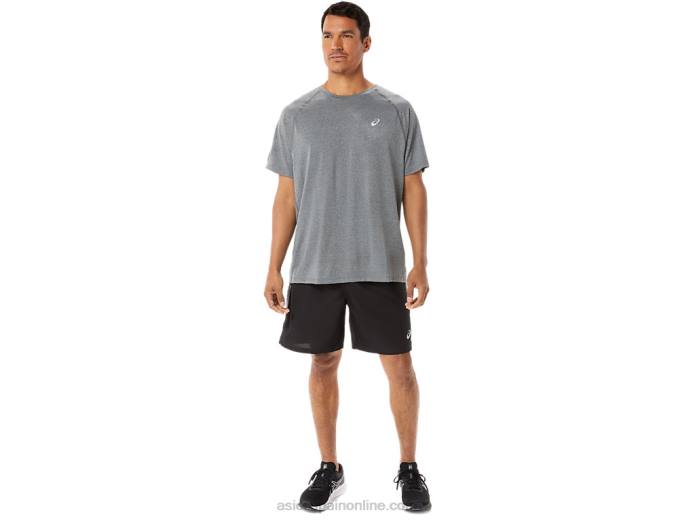 camiseta de manga corta de lyte confeccionada para hombre Asics 4L681418 brezo gris oscuro