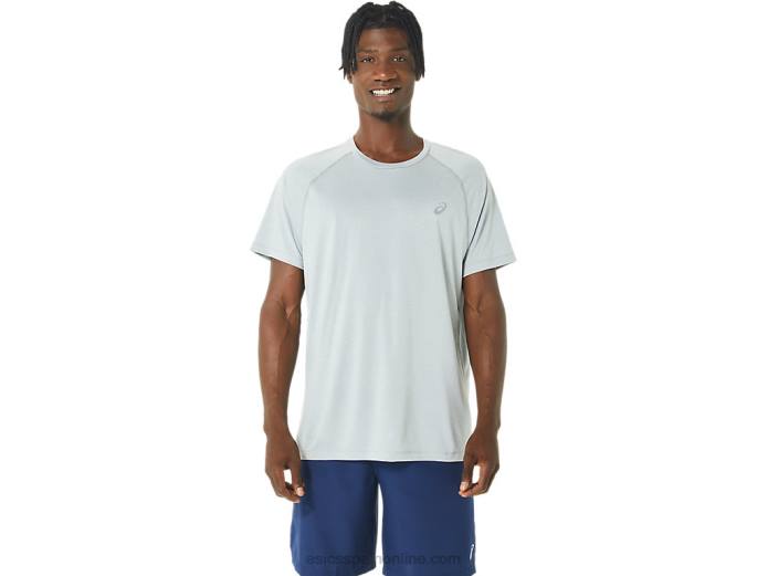 camiseta de manga corta de lyte confeccionada para hombre Asics 4L68226 brezo gris claro