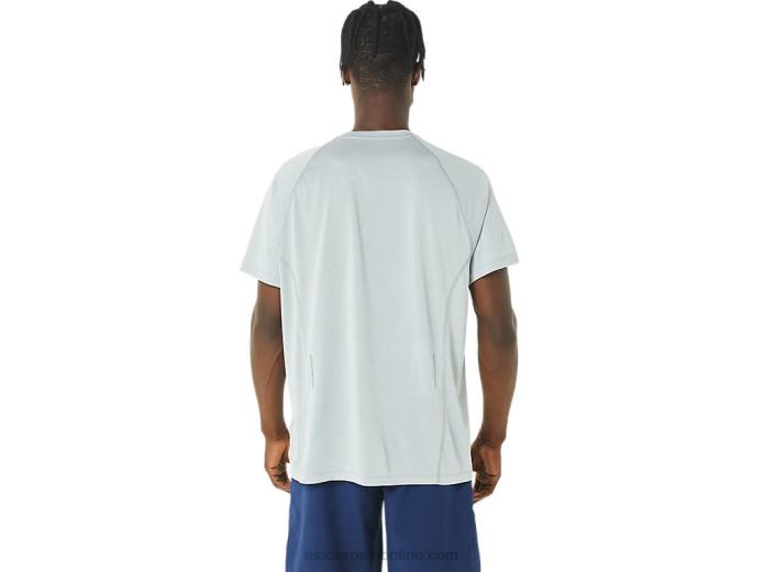 camiseta de manga corta de lyte confeccionada para hombre Asics 4L68226 brezo gris claro
