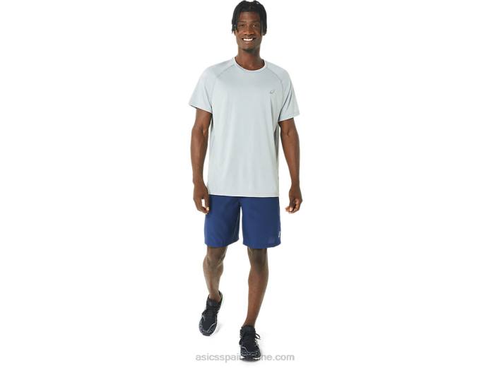 camiseta de manga corta de lyte confeccionada para hombre Asics 4L68226 brezo gris claro