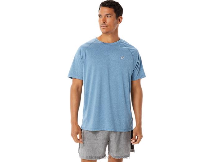 camiseta de manga corta de lyte confeccionada para hombre Asics 4L68928 brezo azul