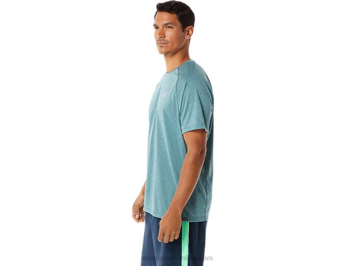 camiseta de manga corta de lyte confeccionada para hombre Asics 4L68944 brezo de pino de terciopelo