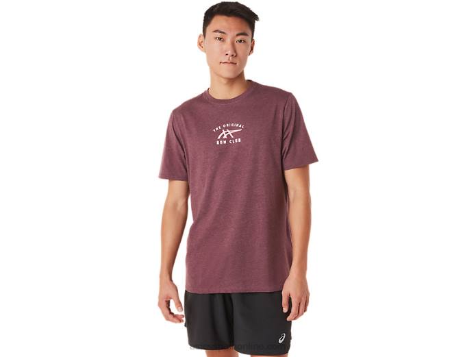 camiseta de manga corta del club de carreras Asics 4L681462 Brezo profundo de Marte
