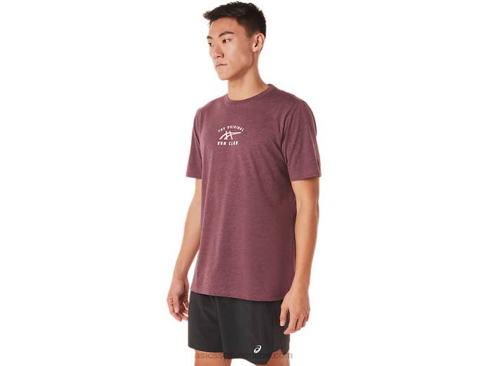 camiseta de manga corta del club de carreras Asics 4L681462 Brezo profundo de Marte