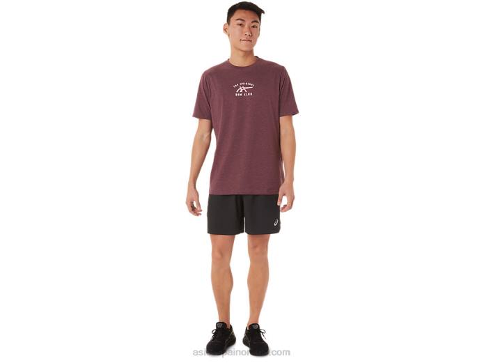 camiseta de manga corta del club de carreras Asics 4L681462 Brezo profundo de Marte