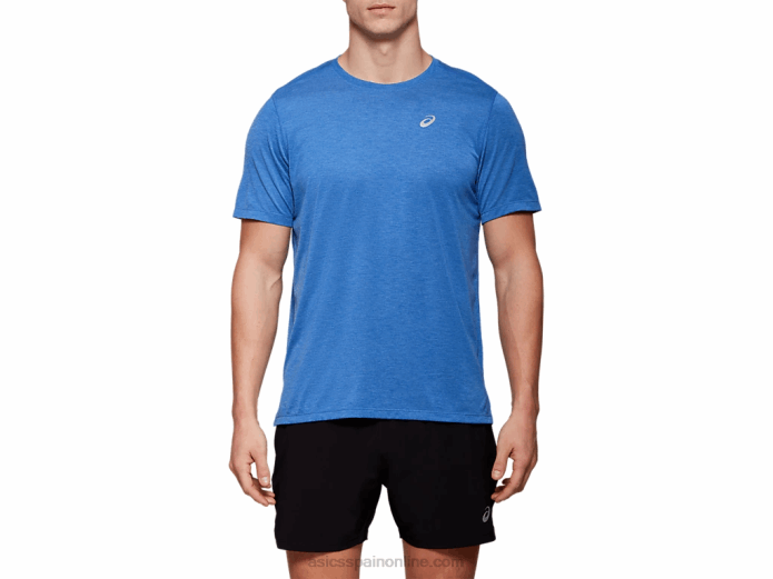 camiseta de manga corta dorai para hombre Asics 4L682121 brezo azul
