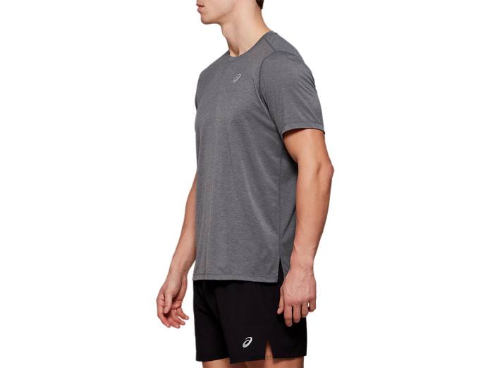 camiseta de manga corta dorai para hombre Asics 4L682122 brezo gris oscuro