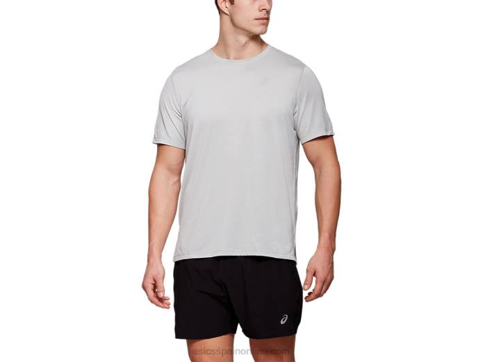 camiseta de manga corta dorai para hombre Asics 4L682123 brezo gris claro