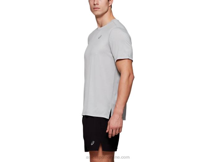 camiseta de manga corta dorai para hombre Asics 4L682123 brezo gris claro