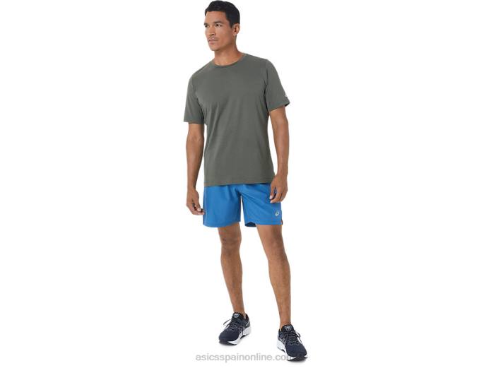 camiseta de manga corta hthr tech para hombre Asics 4L681049 manto verde brezo
