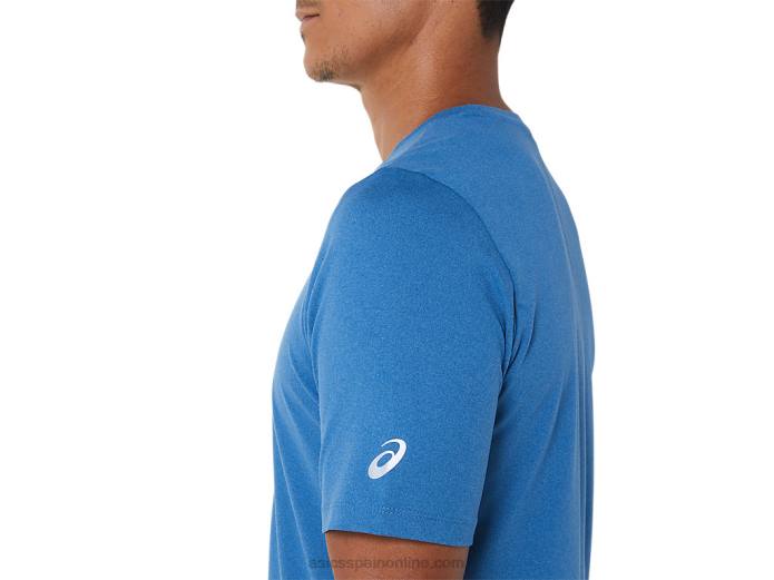 camiseta de manga corta hthr tech para hombre Asics 4L681055 brezo azul