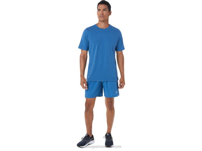 camiseta de manga corta hthr tech para hombre Asics 4L681055 brezo azul