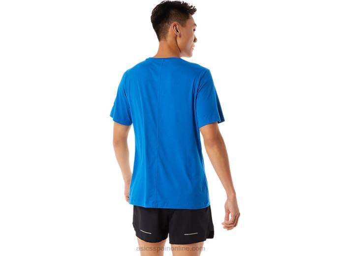 camiseta de manga corta hthr tech para hombre Asics 4L681361 brezo azul francés