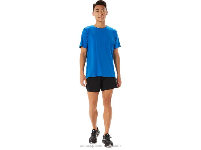camiseta de manga corta hthr tech para hombre Asics 4L681361 brezo azul francés