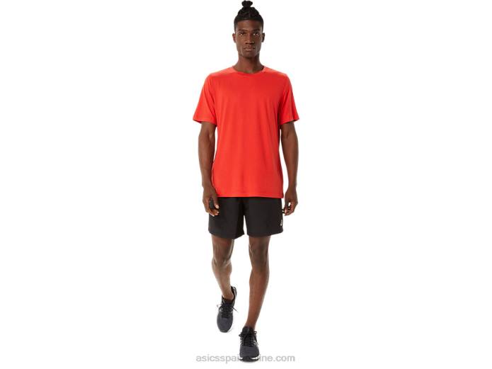 camiseta de manga corta hthr tech para hombre Asics 4L681422 brezo rojo fuego