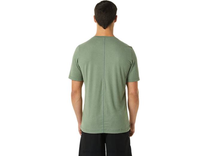 camiseta de manga corta hthr tech para hombre Asics 4L681442 brezo verde liquen