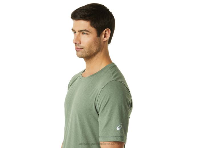 camiseta de manga corta hthr tech para hombre Asics 4L681442 brezo verde liquen