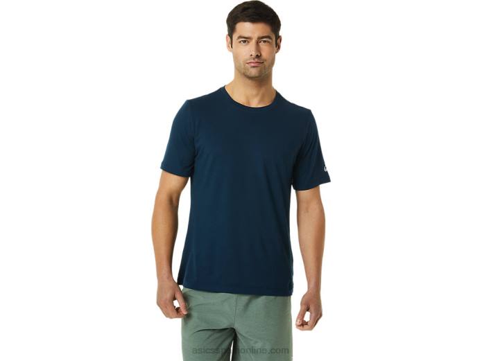 camiseta de manga corta hthr tech para hombre Asics 4L681449 lago drive brezo