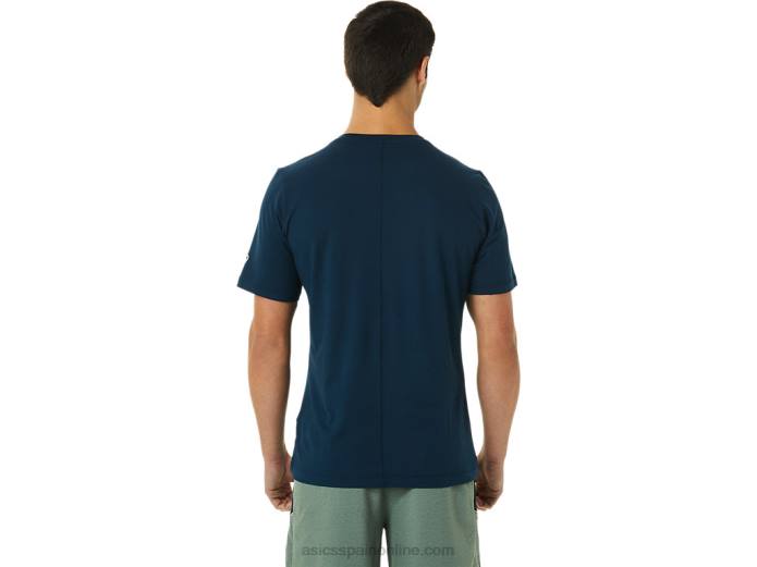 camiseta de manga corta hthr tech para hombre Asics 4L681449 lago drive brezo