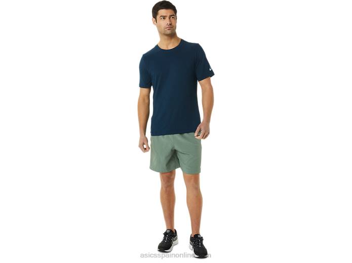camiseta de manga corta hthr tech para hombre Asics 4L681449 lago drive brezo