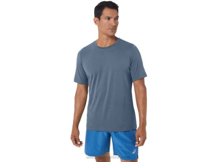 camiseta de manga corta hthr tech para hombre Asics 4L68160 brezo azul acero