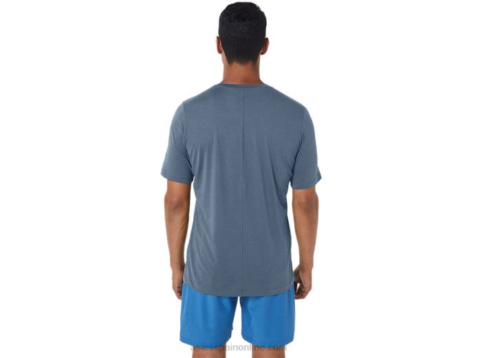 camiseta de manga corta hthr tech para hombre Asics 4L68160 brezo azul acero
