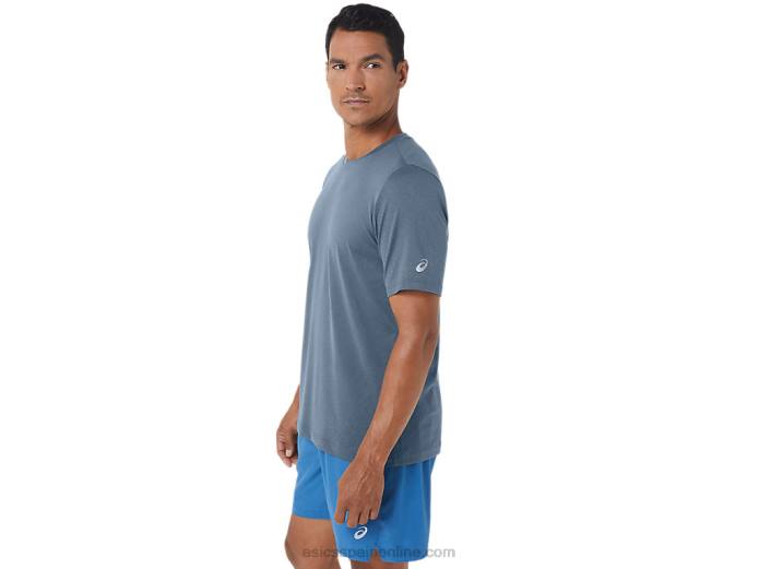 camiseta de manga corta hthr tech para hombre Asics 4L68160 brezo azul acero