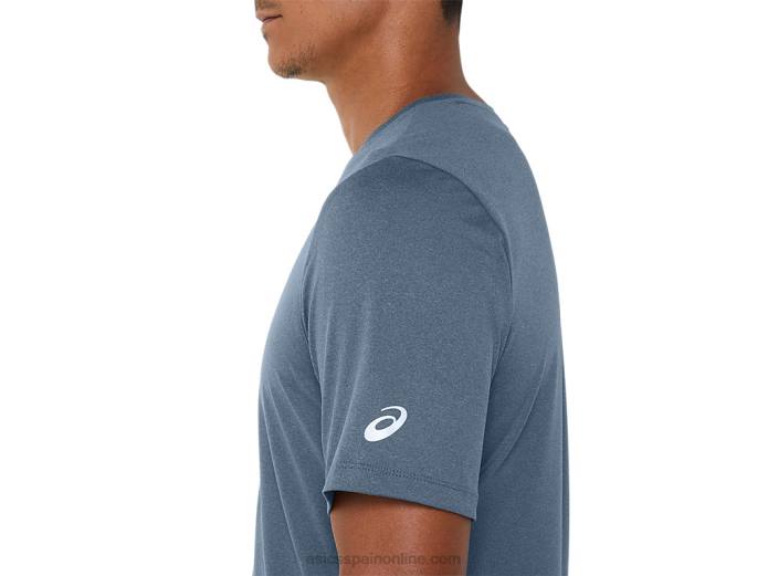 camiseta de manga corta hthr tech para hombre Asics 4L68160 brezo azul acero