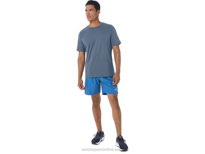 camiseta de manga corta hthr tech para hombre Asics 4L68160 brezo azul acero