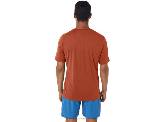 camiseta de manga corta hthr tech para hombre Asics 4L68163 especias latte brezo