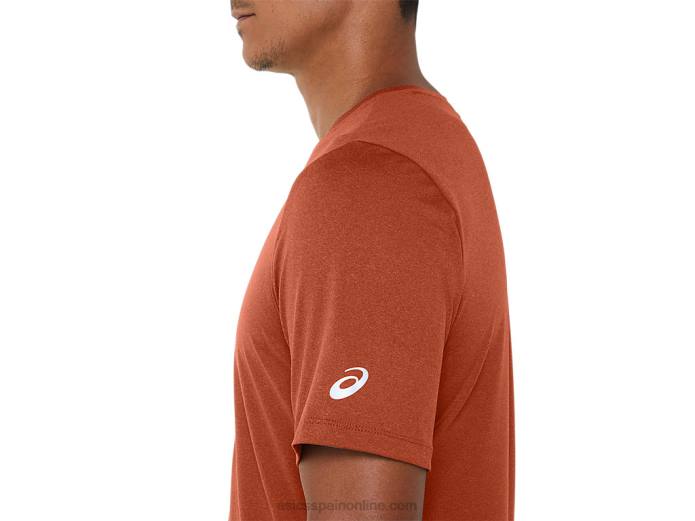 camiseta de manga corta hthr tech para hombre Asics 4L68163 especias latte brezo