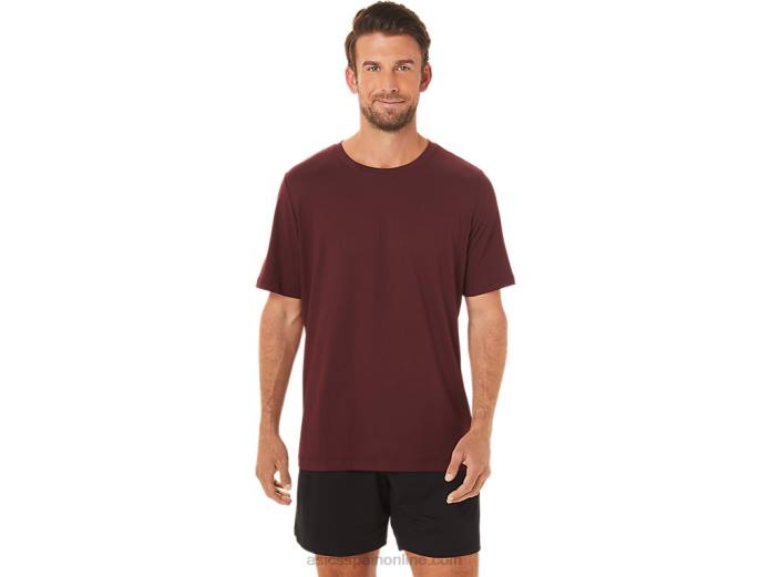 camiseta de manga corta hthr tech para hombre Asics 4L681703 Brezo profundo de Marte