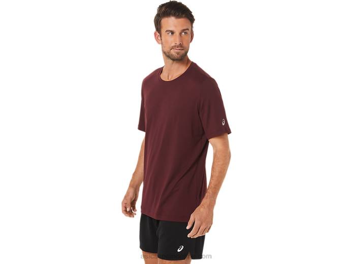 camiseta de manga corta hthr tech para hombre Asics 4L681703 Brezo profundo de Marte