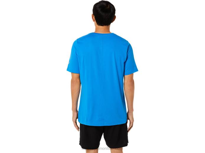 camiseta de manga corta hthr tech para hombre Asics 4L681710 brezo azul eléctrico
