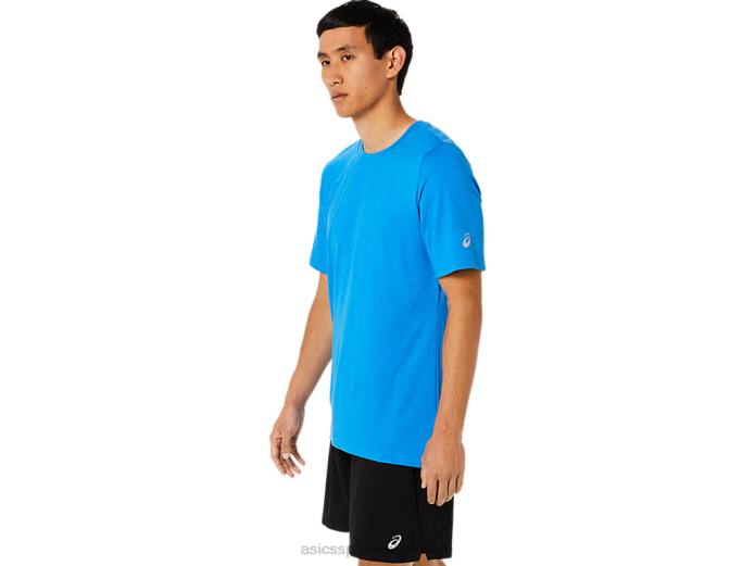 camiseta de manga corta hthr tech para hombre Asics 4L681710 brezo azul eléctrico