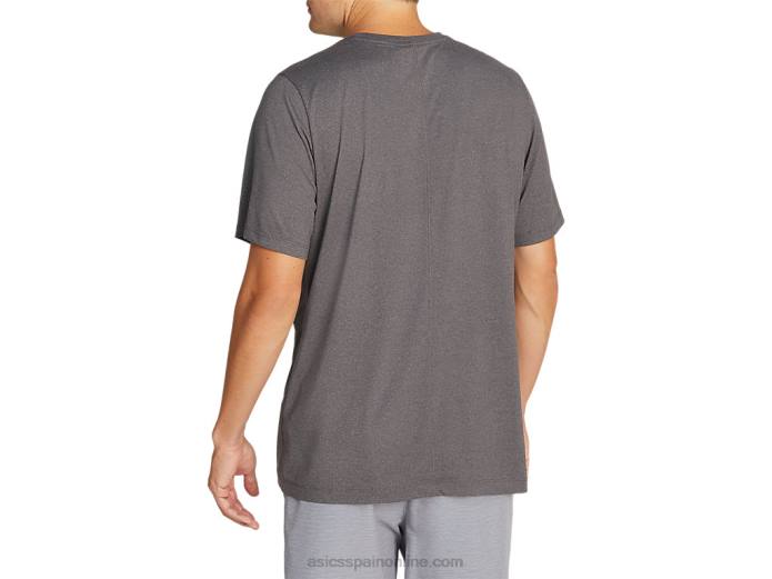 camiseta de manga corta hthr tech para hombre Asics 4L682033 brezo gris oscuro