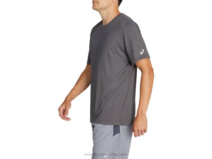 camiseta de manga corta hthr tech para hombre Asics 4L682033 brezo gris oscuro