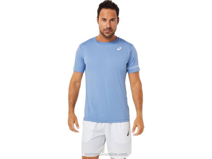 camiseta de manga corta para hombre Asics 4L681513 armonía azul