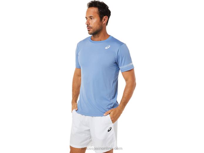 camiseta de manga corta para hombre Asics 4L681513 armonía azul