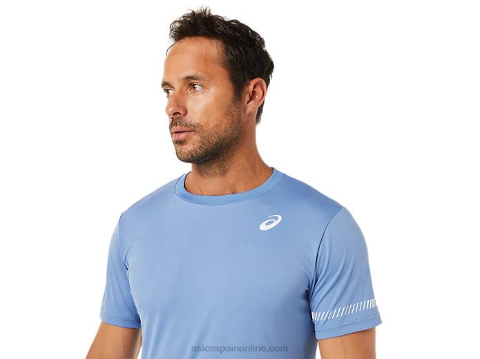 camiseta de manga corta para hombre Asics 4L681513 armonía azul