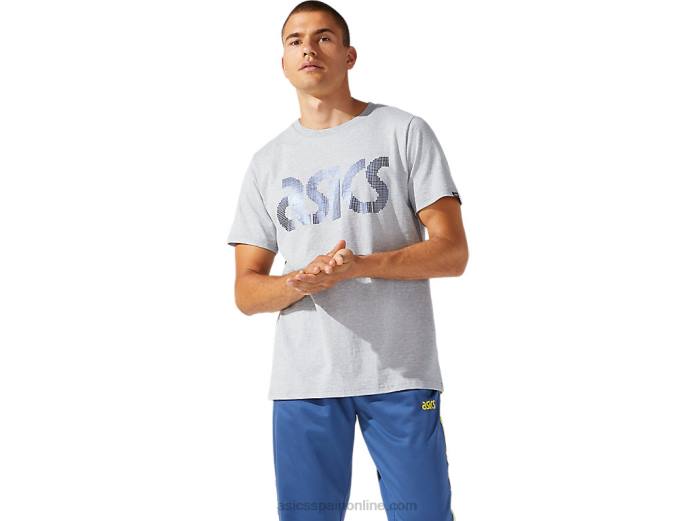 camiseta de manga corta para hombre jersey foil bl Asics 4L681897 brezo gris piamonte