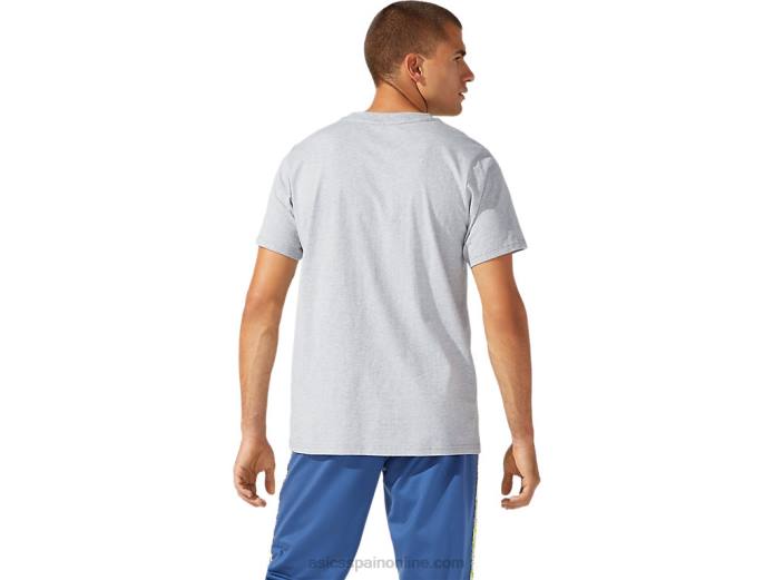 camiseta de manga corta para hombre jersey foil bl Asics 4L681897 brezo gris piamonte