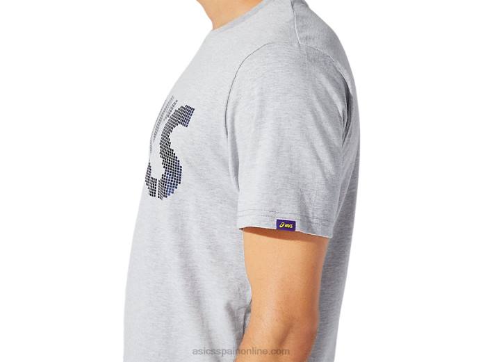 camiseta de manga corta para hombre jersey foil bl Asics 4L681897 brezo gris piamonte