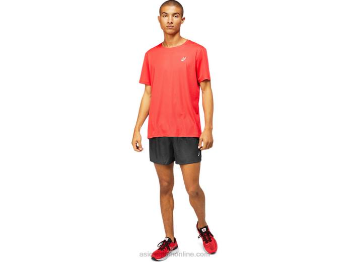 camiseta de manga corta ventilada para hombre Asics 4L681799 rojo electrico