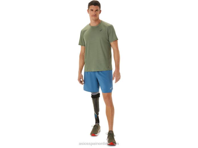 camiseta de manga corta ventilate actibreeze para hombre Asics 4L681042 liquen verde