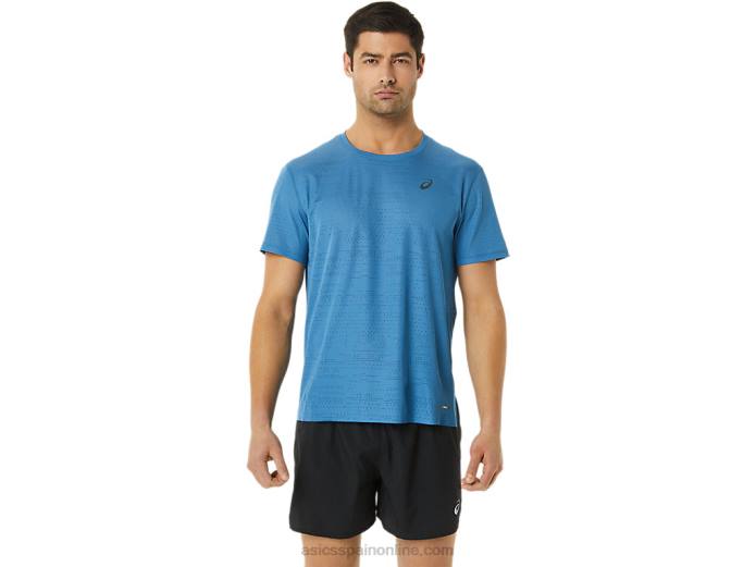 camiseta de manga corta ventilate actibreeze para hombre Asics 4L681115 azur