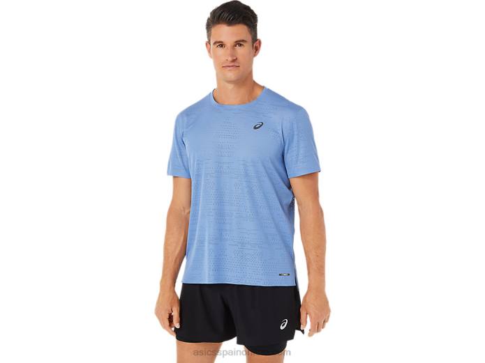 camiseta de manga corta ventilate actibreeze para hombre Asics 4L681325 armonía azul