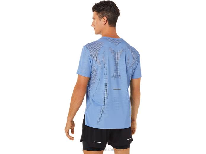 camiseta de manga corta ventilate actibreeze para hombre Asics 4L681325 armonía azul